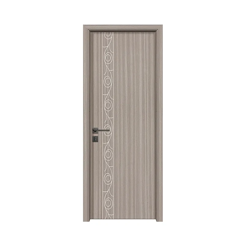 Puerta de PVC de dormitorio interior impermeable con marco de puerta
